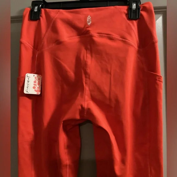 NWT Free People FP Movement Sock it To Me Leggings in Flame Orange Size M - Picture 11 of 16